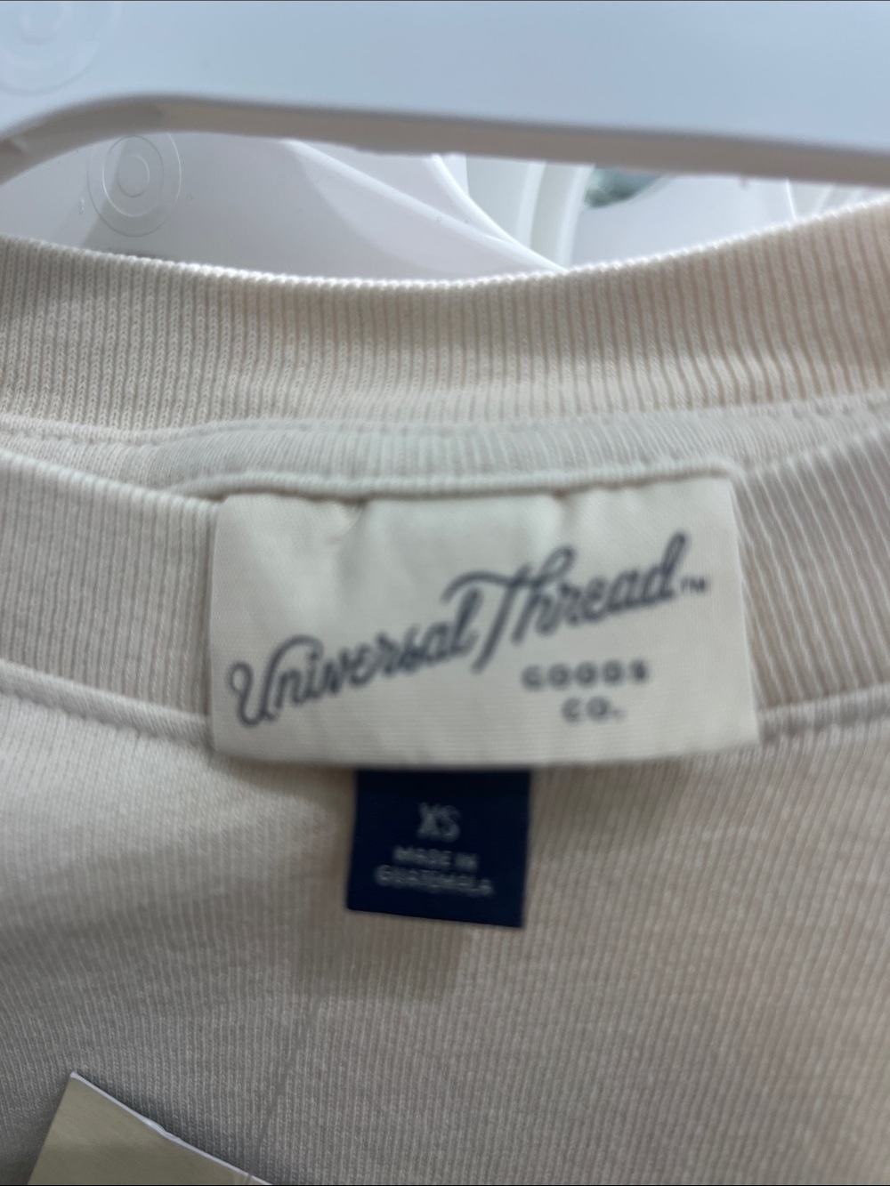 Universal Thread Beige crop top pullover XS elbow sleeve - Picture 3 of 6